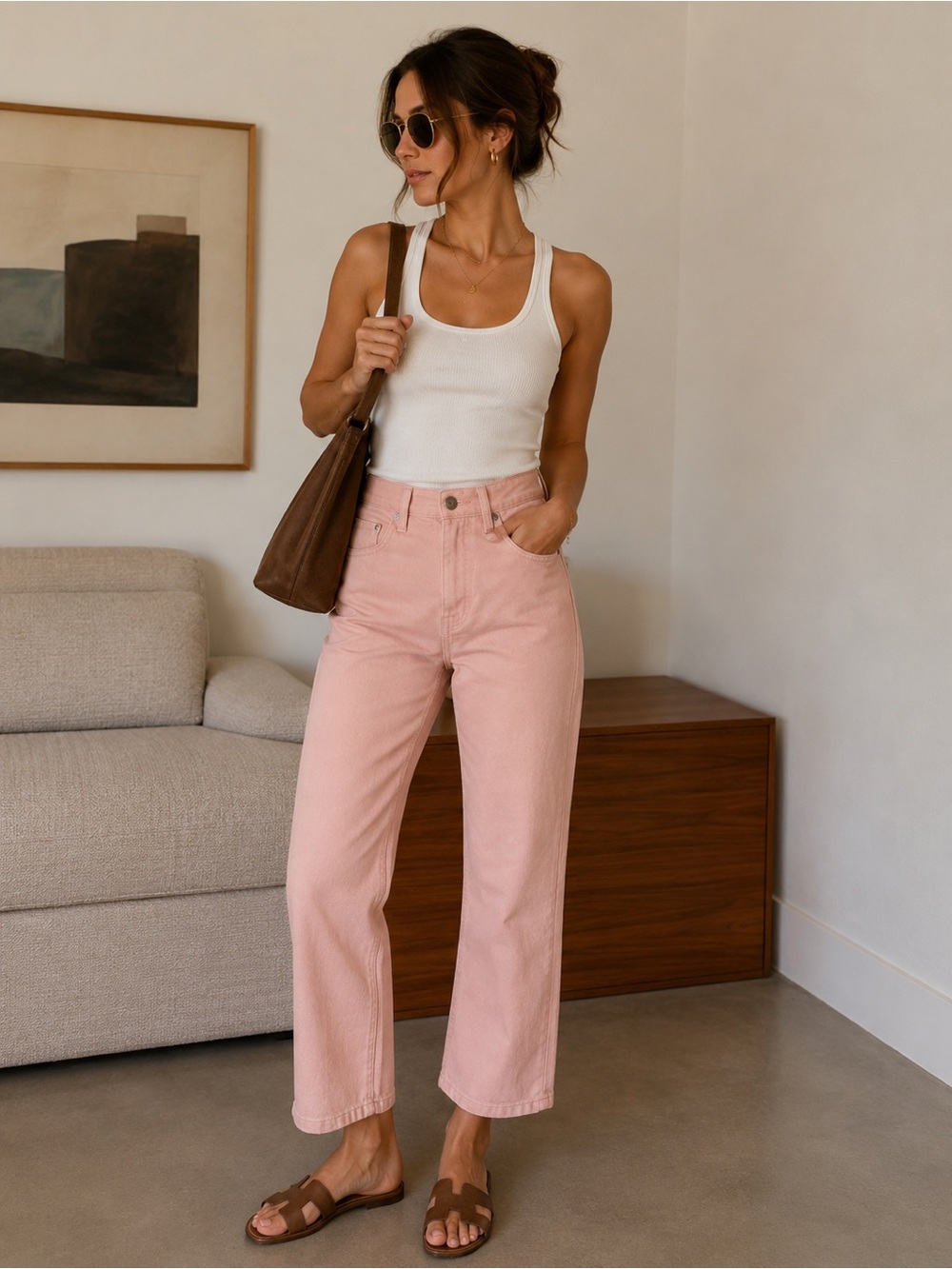 Rag & Bone Blush Pink Straight Leg Jeans Size 26